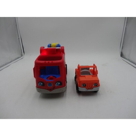 Little People Fire Truck And Help & Go Tow Truck Toy Set With Figures - Picture 7 of 16